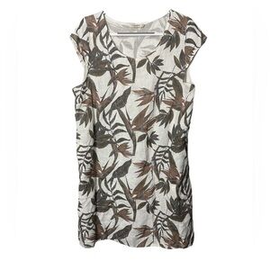 Lungo L’arno Leaf Floral Linen Dress